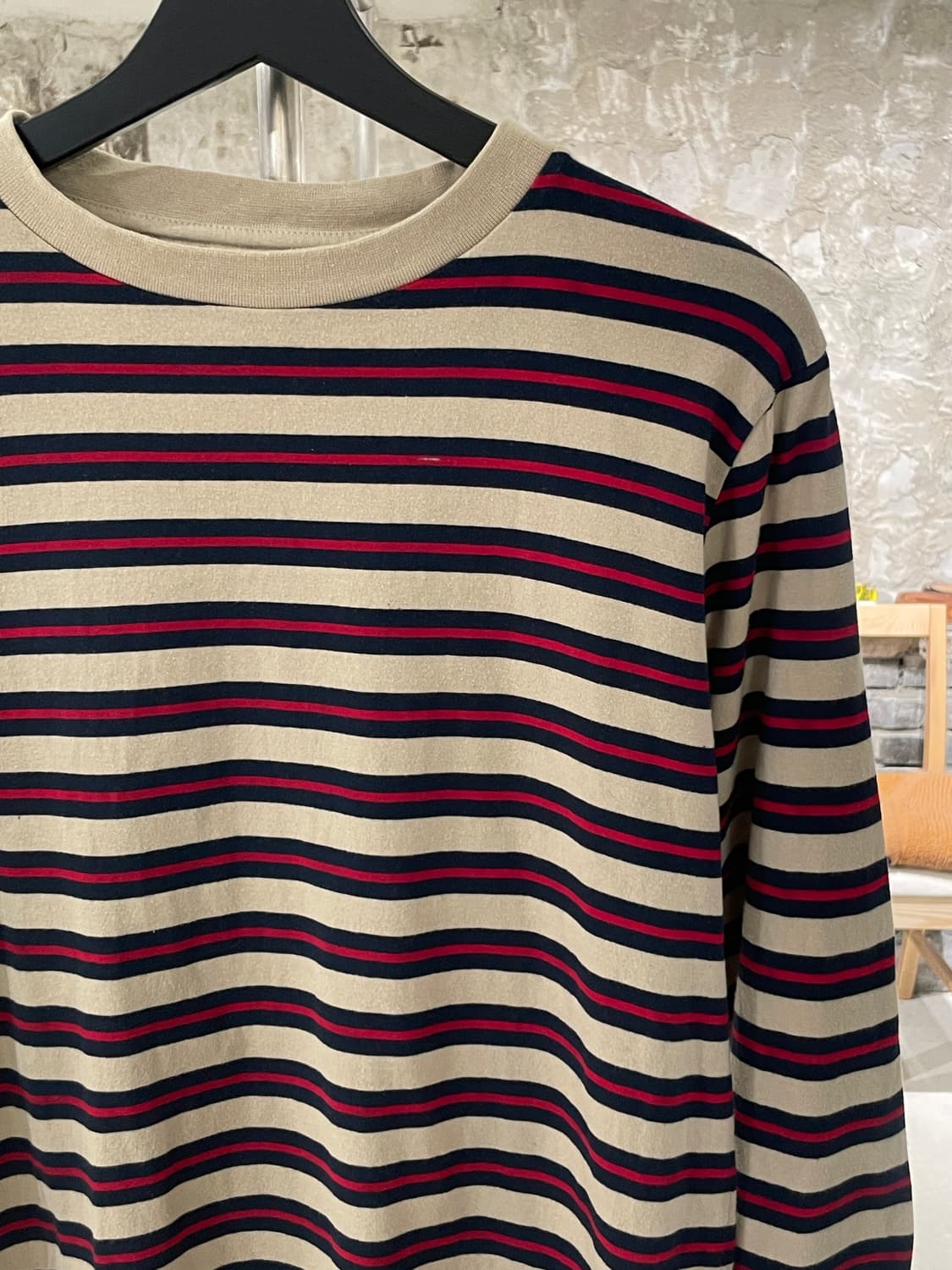 스투시 x 서플러스 00’s 스트라이프 크루넥 코튼 롱 슬리브 상품이미지3