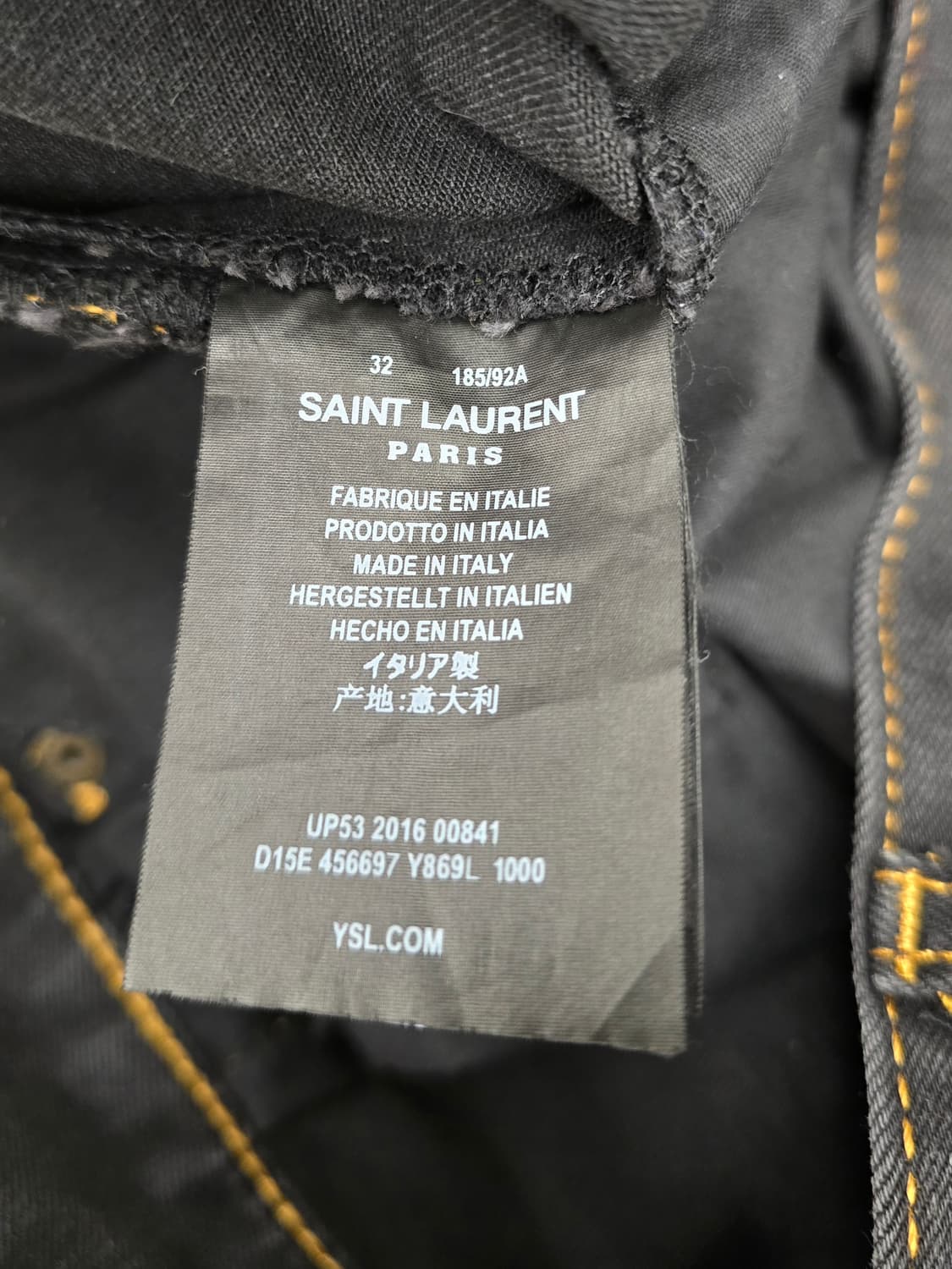 생로랑 찢청 블랙청바지.  싸이즈 32~33
 상품이미지9