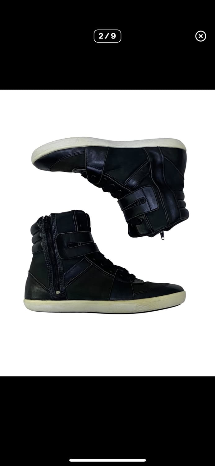 요지야마모토 와이즈 하이컷 레더 스니커즈 상품이미지2