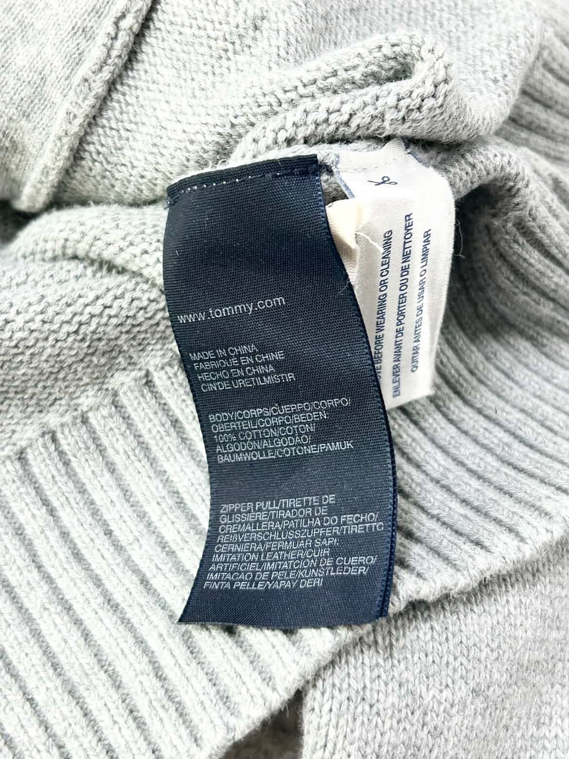 타미 미니로고 그레이 니트집업 상품이미지8
