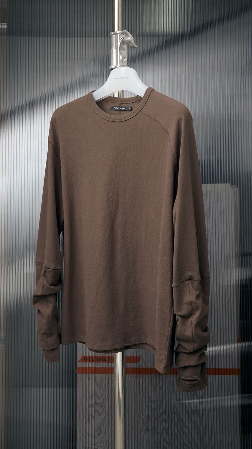 해칭룸 Double Sleeve Tee Dark Brown 상품이미지2