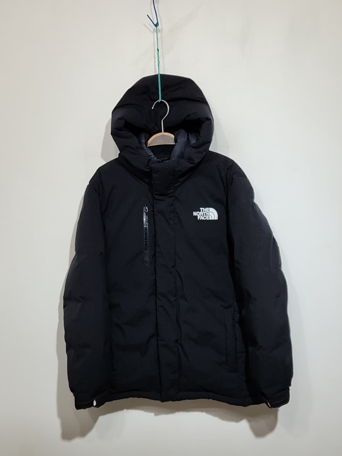 (M) 노스페이스 구스다운 패딩점퍼 블랙 드라이벤트 후드자켓  상품이미지1