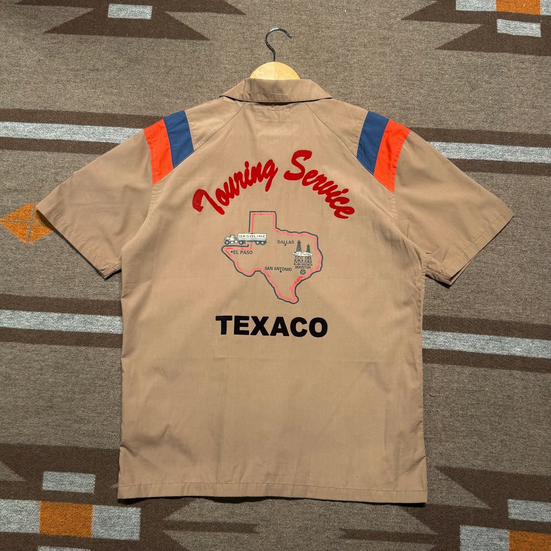 USA TEXACO 텍사스 웨스턴 반팔 셔츠 L 상품이미지5