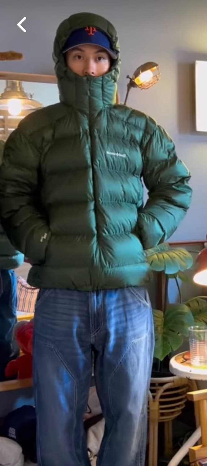 몽벨 알파인 라이트 다운 그린 XL 상품이미지2