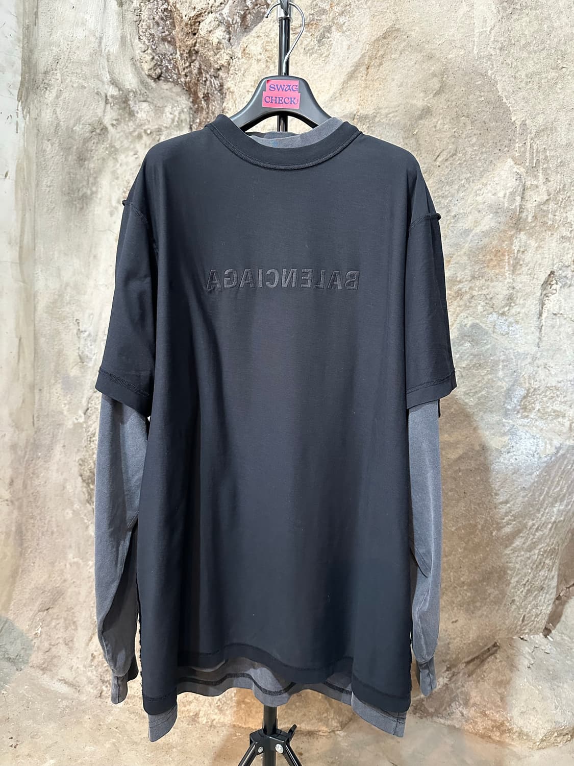 발렌시아가 미러 발렌시아가 더블 트롱프뢰유 롱 슬리브 티셔츠 상품이미지3