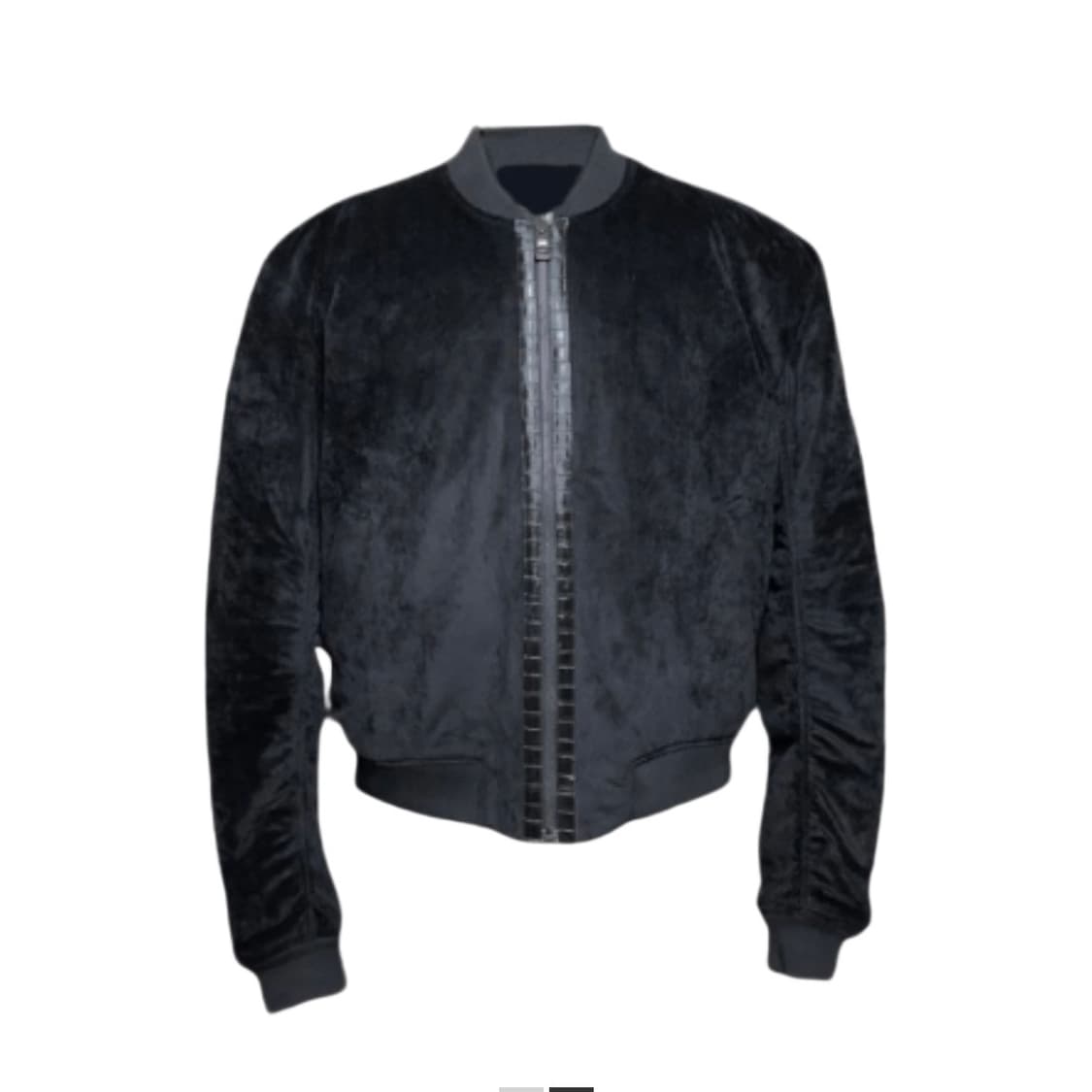 [1] 언더마이카 x 에모스탠스클럽 아크노솜 레더 패널드 벨루어 봄버 상품이미지2