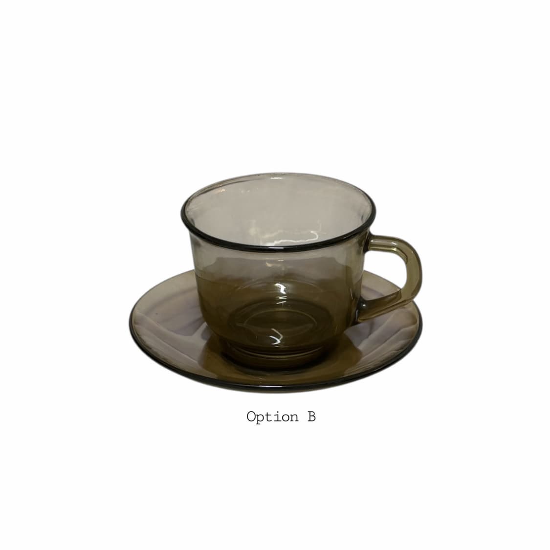 Arcoroc 스모키 글라스 컵앤소서 세트 (2options) 상품이미지6