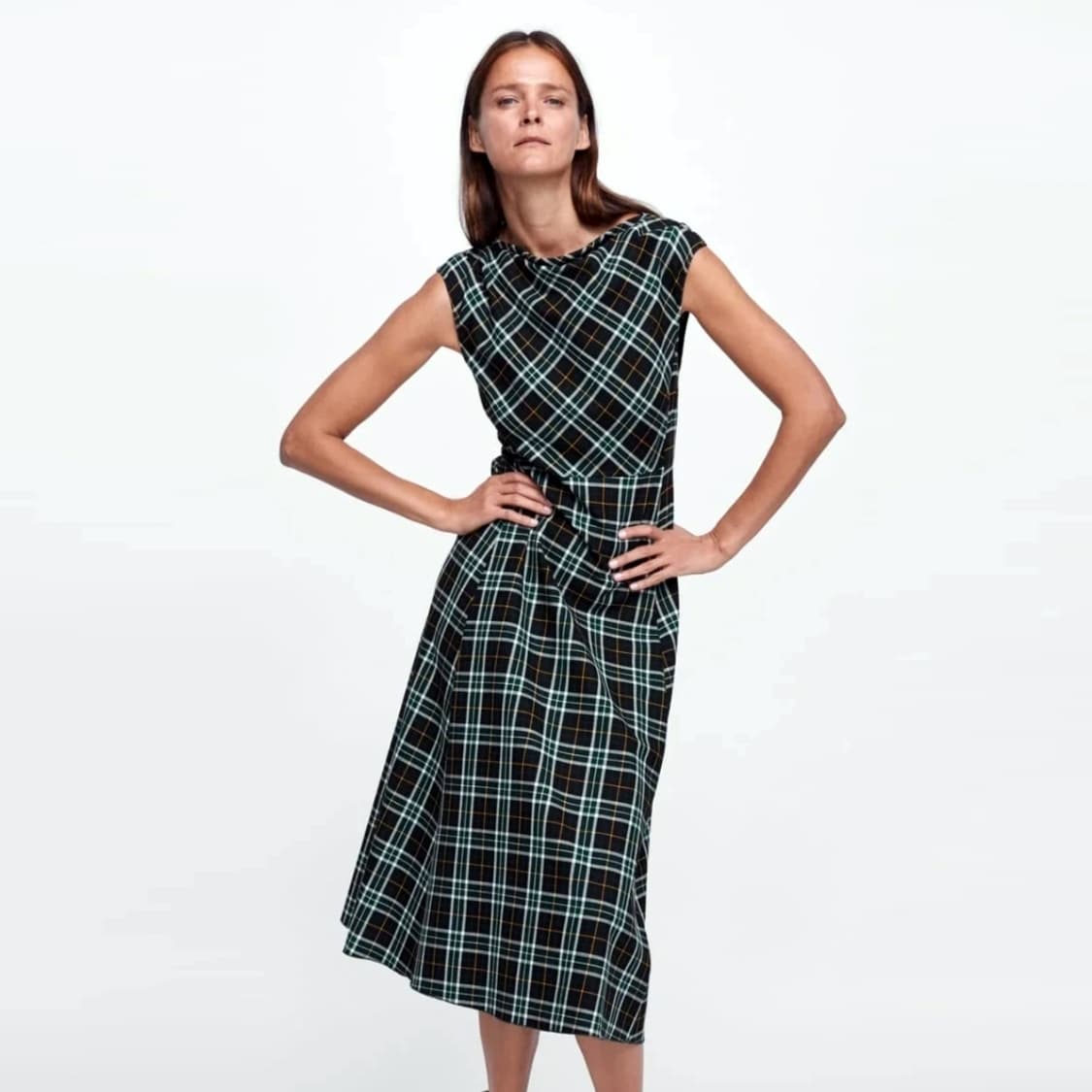 자라(ZARA) 체크원피스 44 상품이미지2