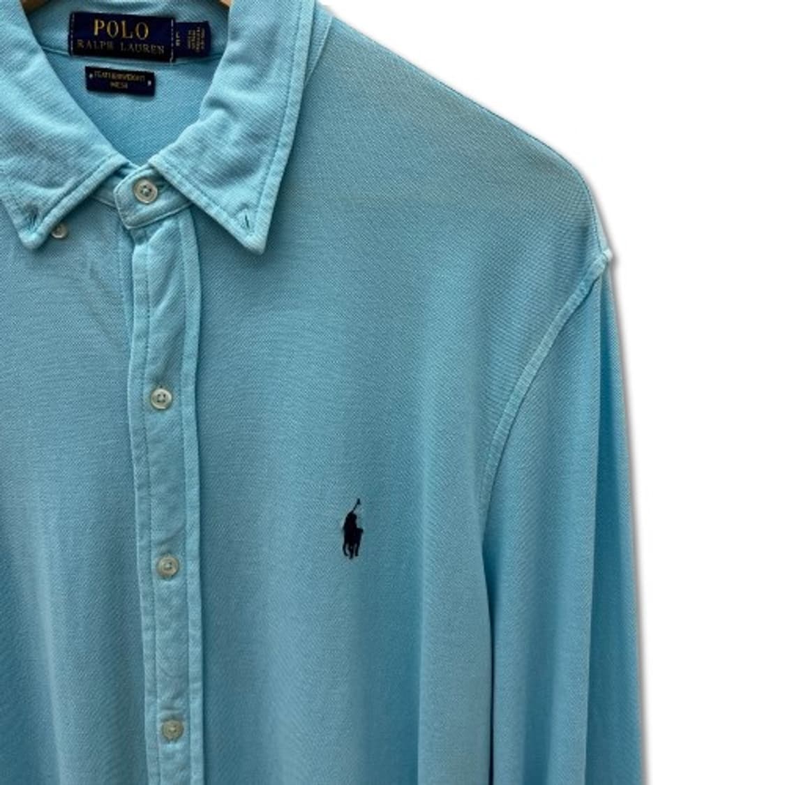 폴로 랄프로렌 라이트 블루 버튼다운 셔츠 상품이미지5