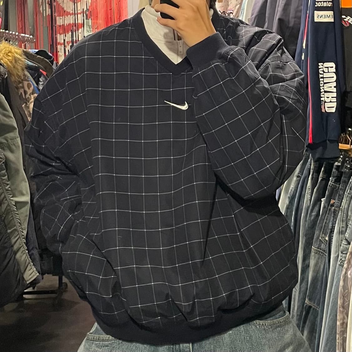 [IM] Nike 나이키 네이비 체크 웜업 상품이미지3