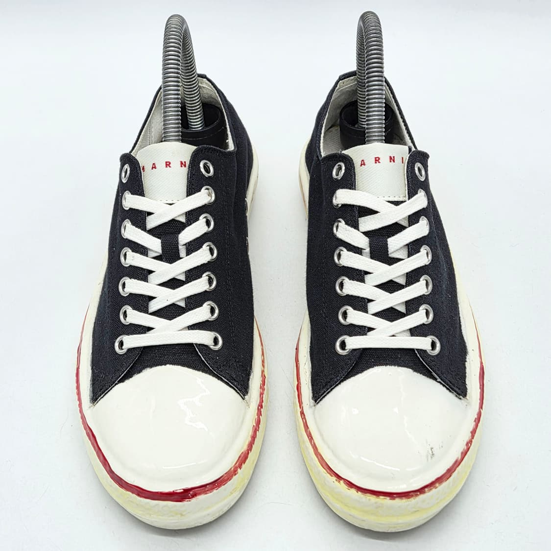  마르니 우먼스 GOOEY 로고 캔버스 스니커즈 블랙 (38)  상품이미지4