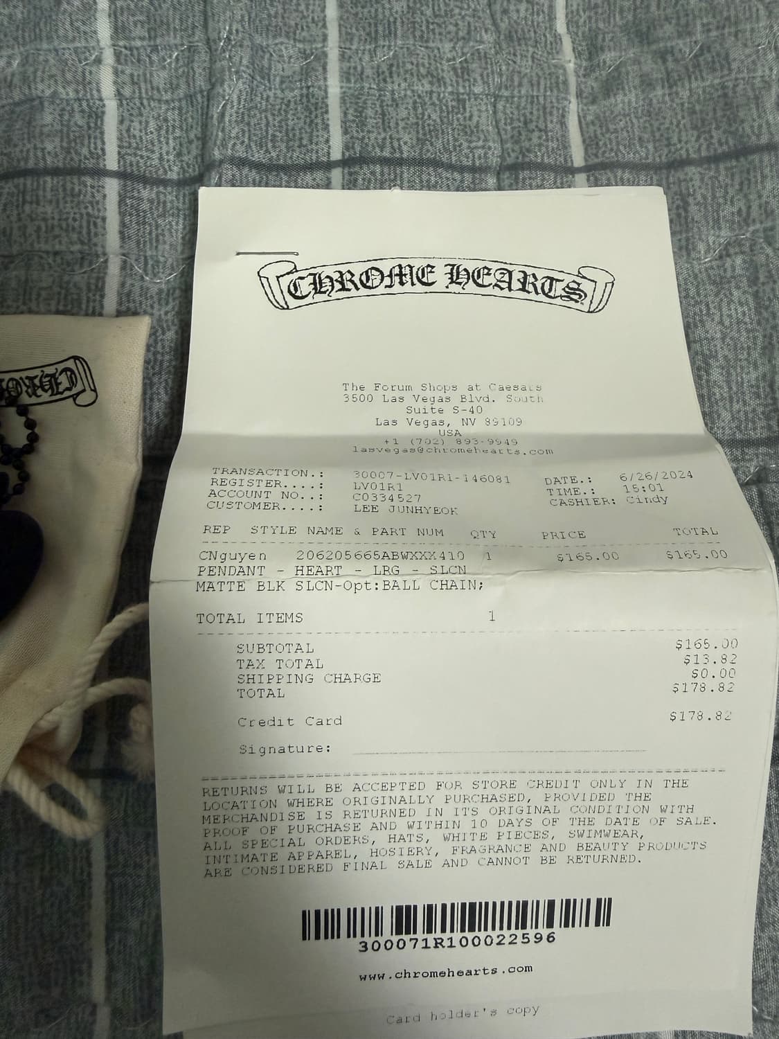 크롬하츠 실리크롬 하트 목걸이 검정 사용감있음 풀구성  상품이미지4