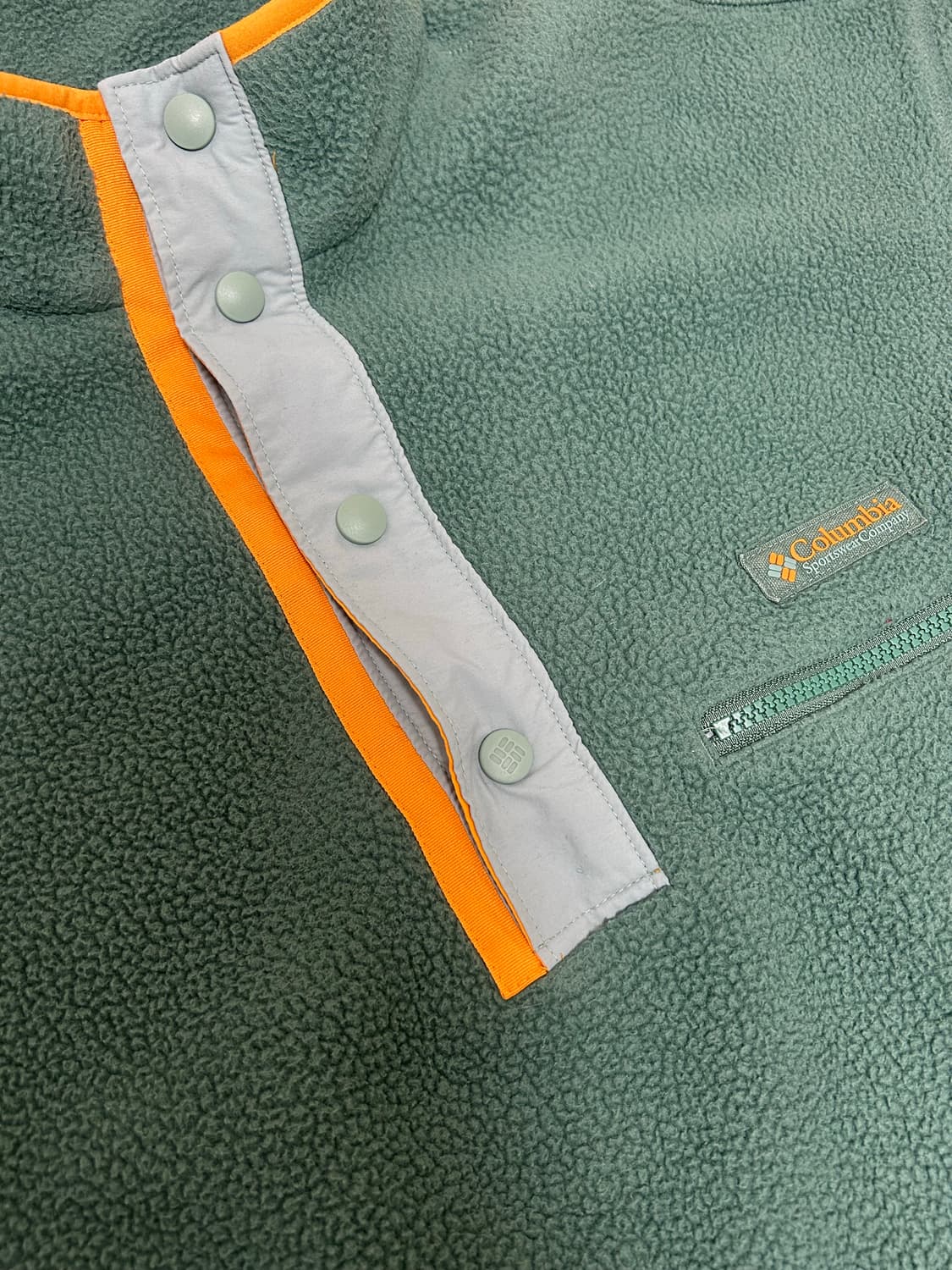 컬럼비아 민트 그린 하프 스냅 플리스 아노락 상품이미지4