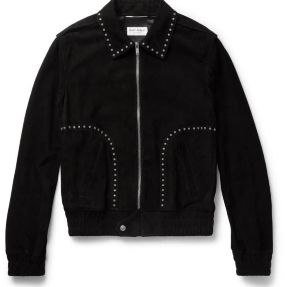 [54] 생로랑 플로랄 스터드 스웨이드 자켓 상품이미지2