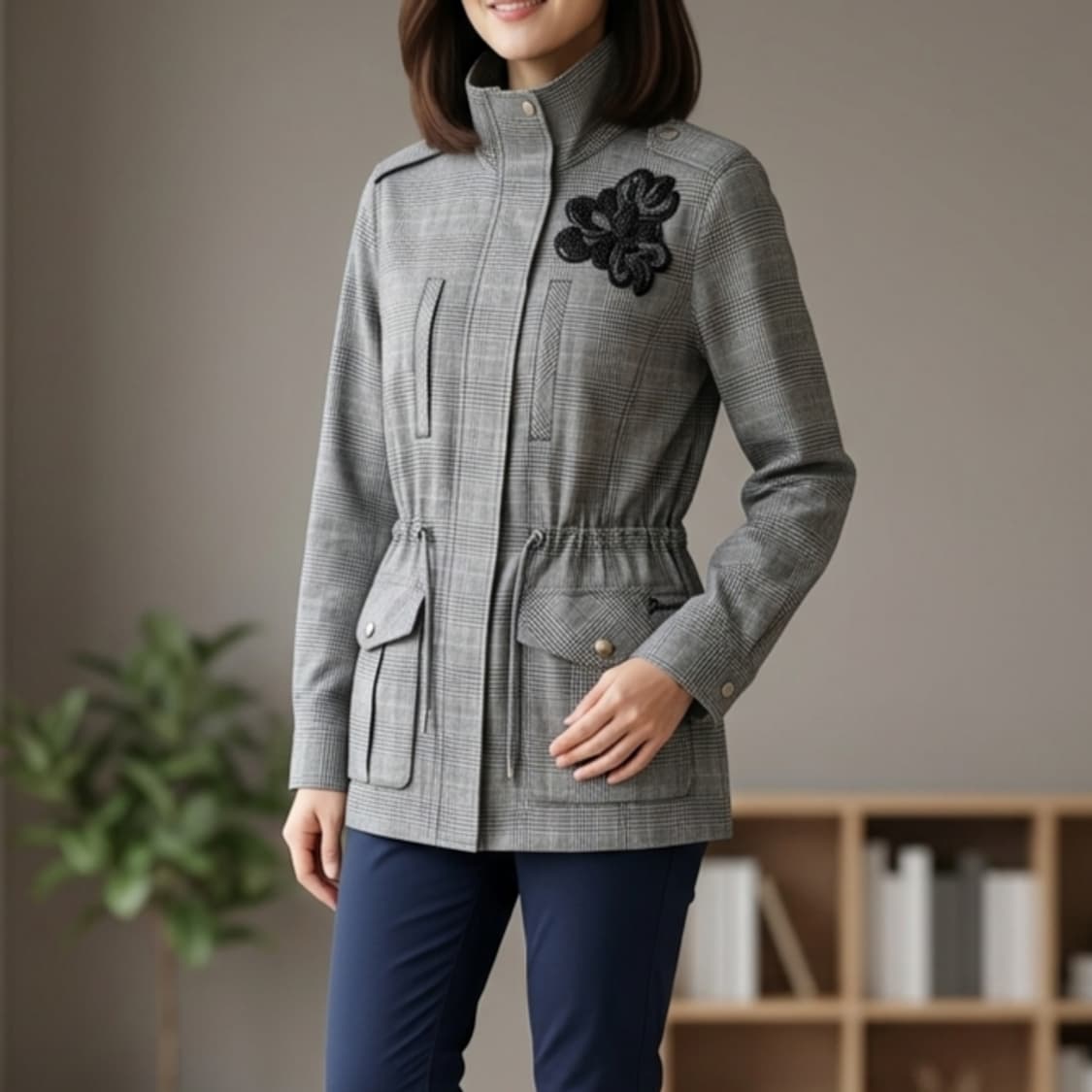 [55]게스 체크 야상 자켓 상품이미지1