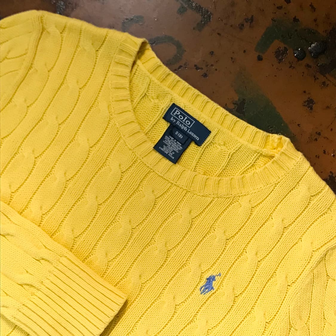 폴로랄프로렌 옐로 케이블 니트 여성 44  상품이미지3