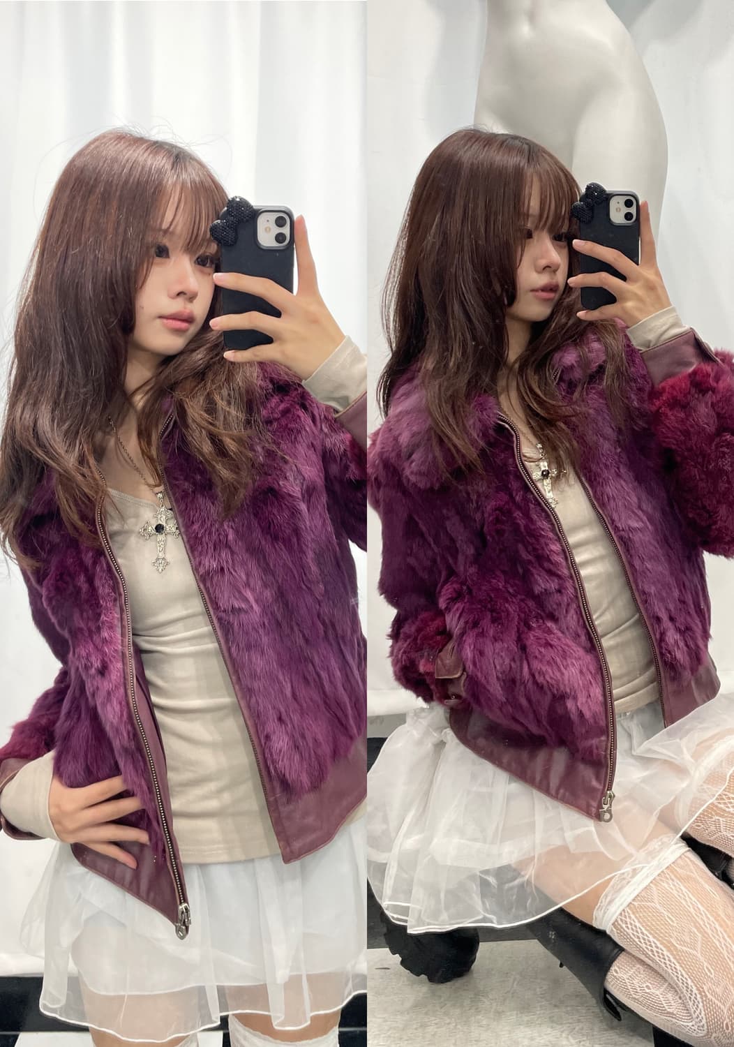 🎸바이올렛 퍼 자켓🎸 상품이미지1