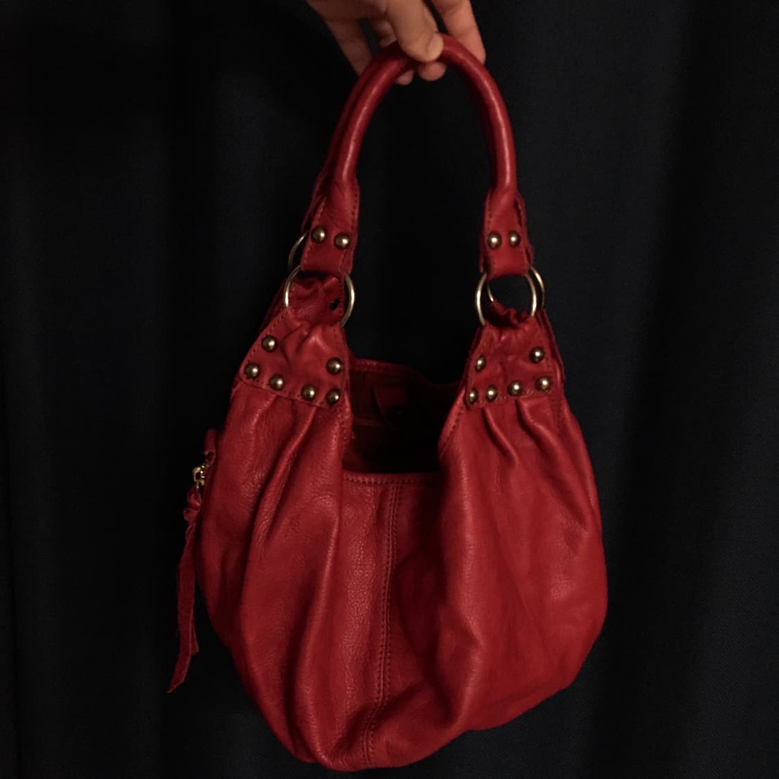 One’s heart 레더 토트백 레드 상품이미지1