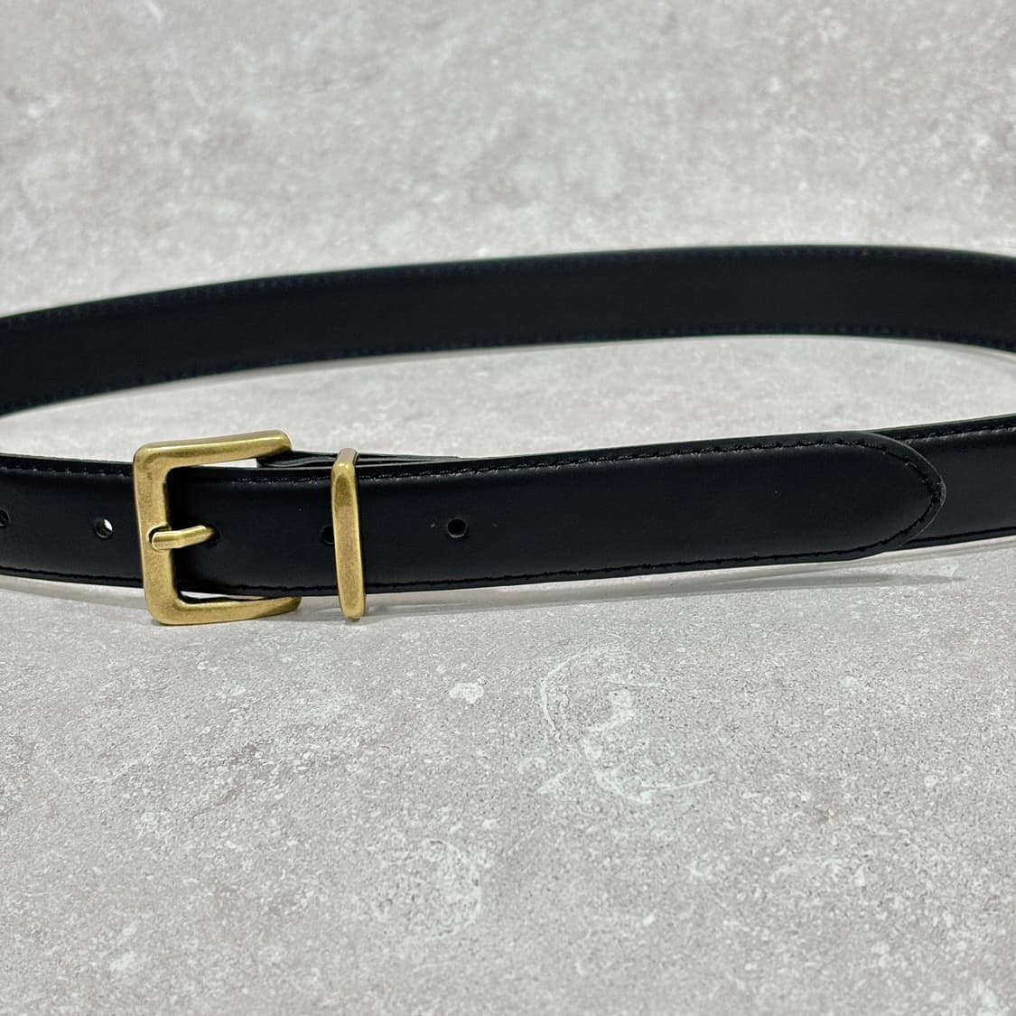 Oribell 새틴 골드 버클 이탈리아 소가죽 베이직 벨트 상품이미지5