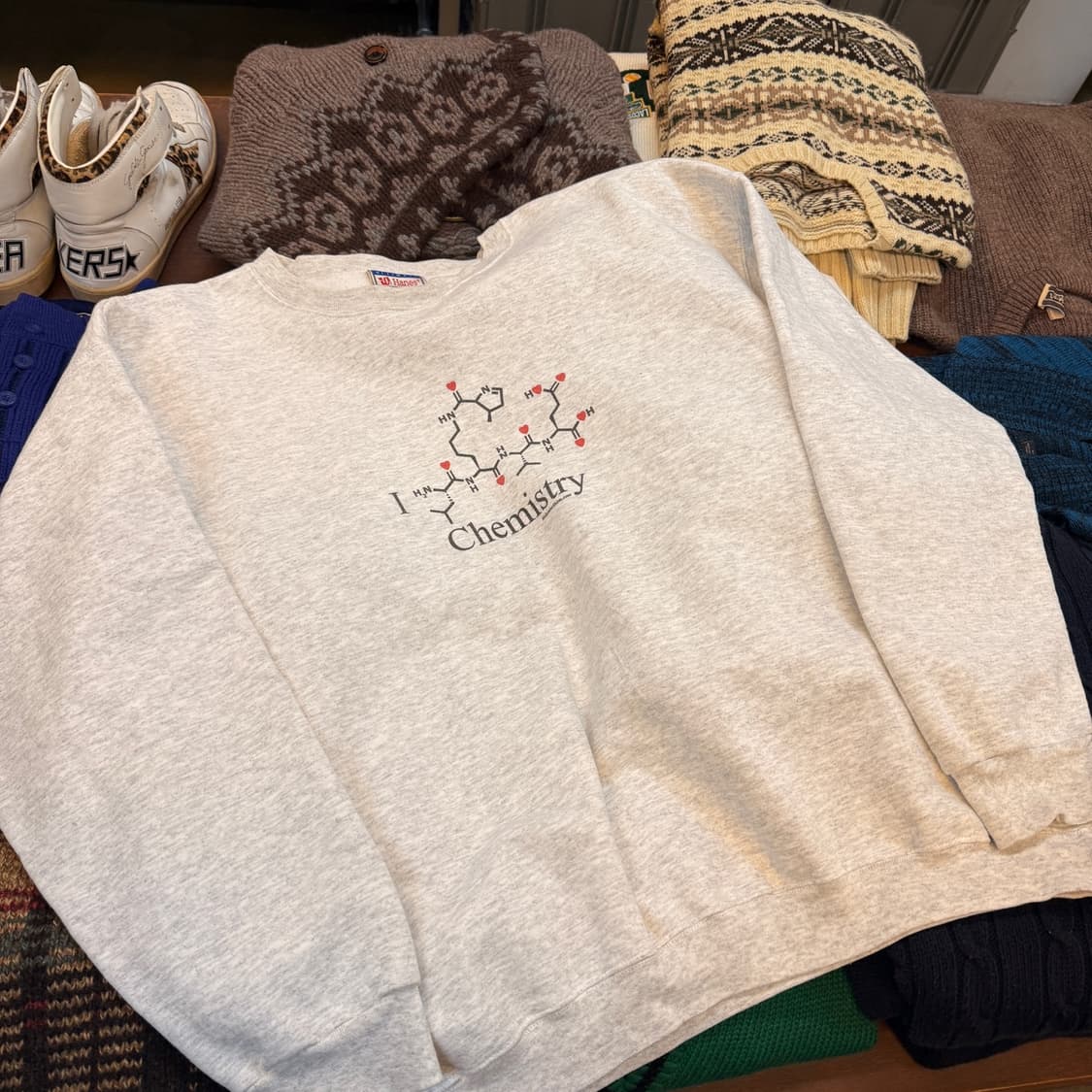 헤인즈 스웻셔츠 I LOVE CHEMISTRY 상품이미지2