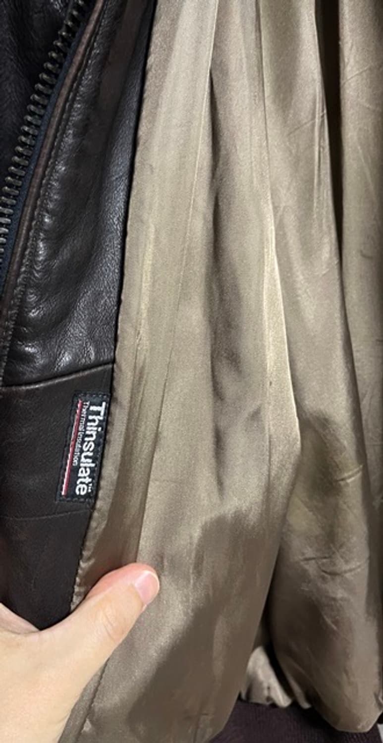 made in usa  lands end A-2 가죽 플라이트 자켓 L 상품이미지2