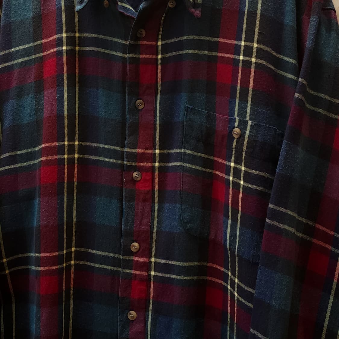 90s 아메리칸 빈티지 체크셔츠 플란넬 셔츠 워크셔츠 빅 체크 L 상품이미지7