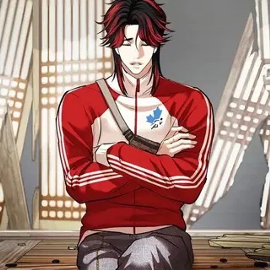 아디다스 레드 삼선 OG 구 캐나다 트랙탑 져지 자켓 상품이미지4