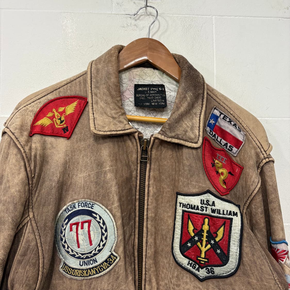 아비렉스 U.S NAVY G-1 레더자켓 상품이미지2