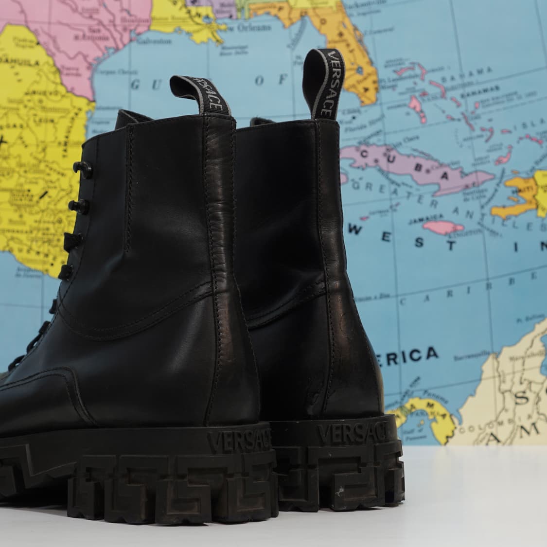 베르사체 그레카 포르티코 레더 부츠 상품이미지5