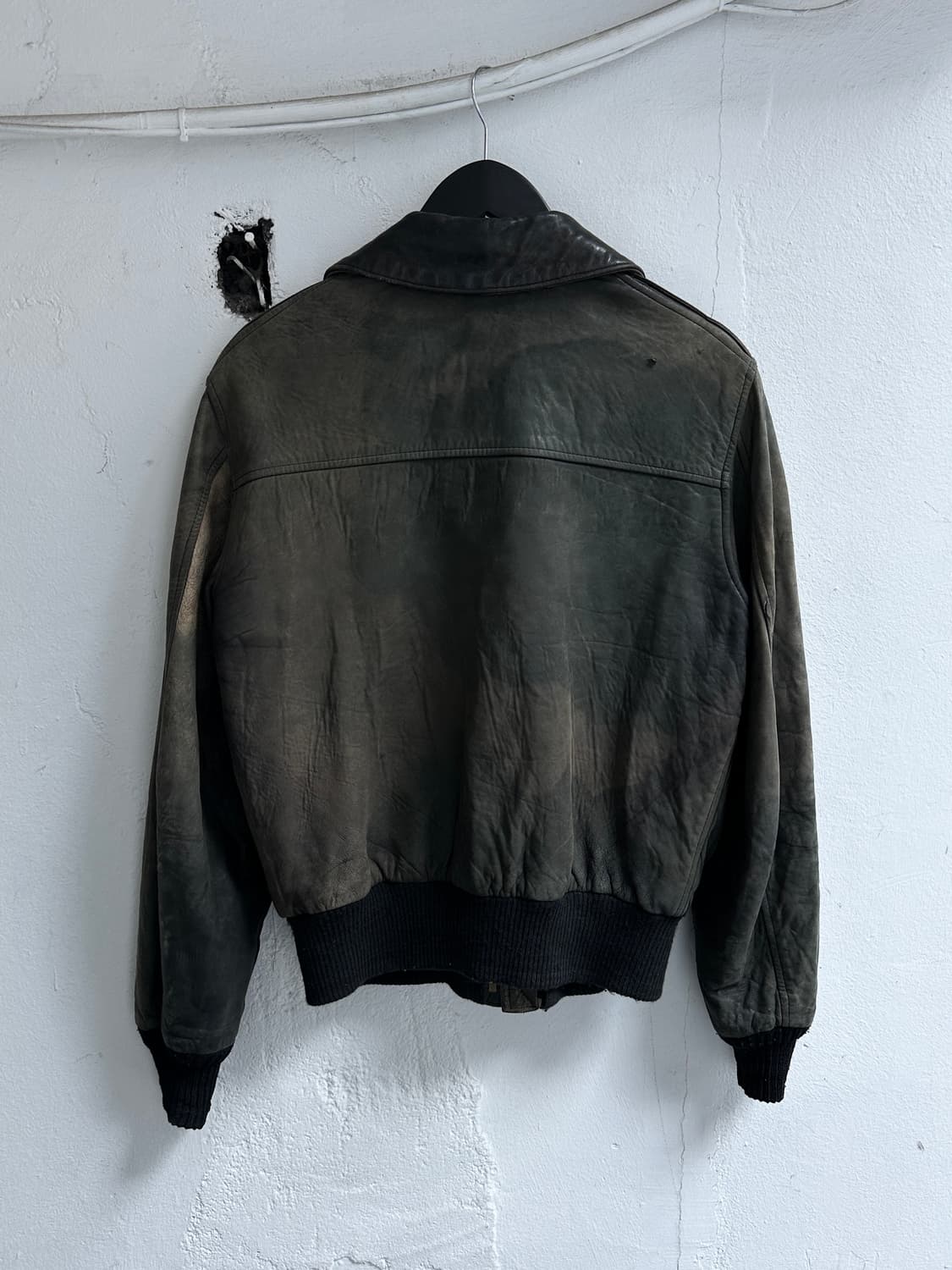 90's USA Made 아비렉스 A2 레더 봄버 자켓 상품이미지4