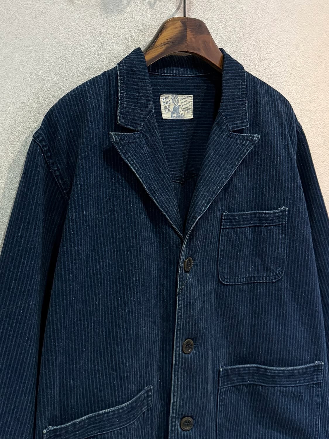 scoop 핀스트라이프 데님 워크 자켓(Made In Japan) 상품이미지4