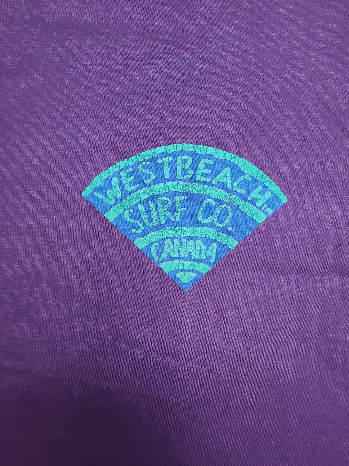 90s WESTBEACH SURF CO 퍼플 서프 티셔츠99 상품이미지3