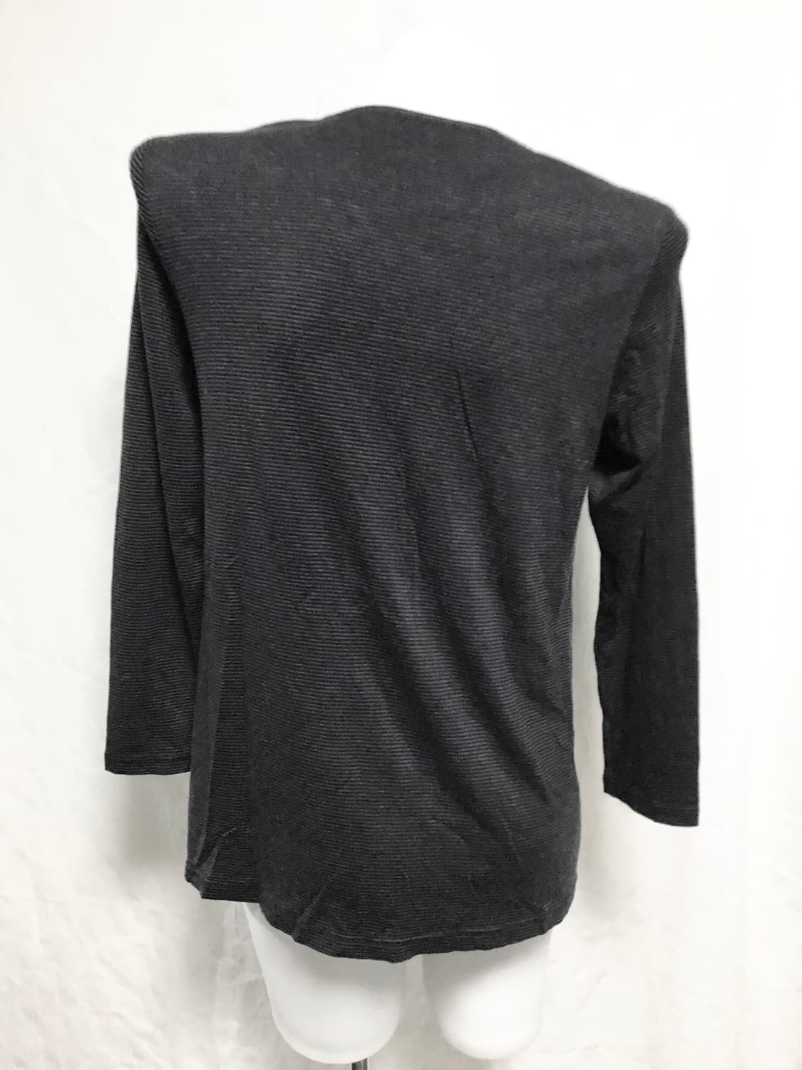 빈티지 00s 펑크 지퍼 디테일 레이어드 스트라이프 롱슬리브 탑 상품이미지3