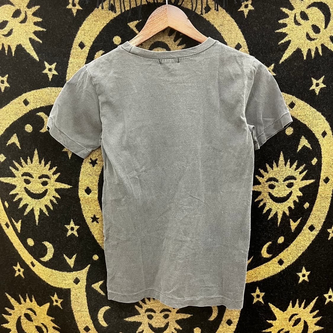 빈티지 보헤미안 히피 플라워 프린팅 딱붙핏 반팔티 K0050 상품이미지4