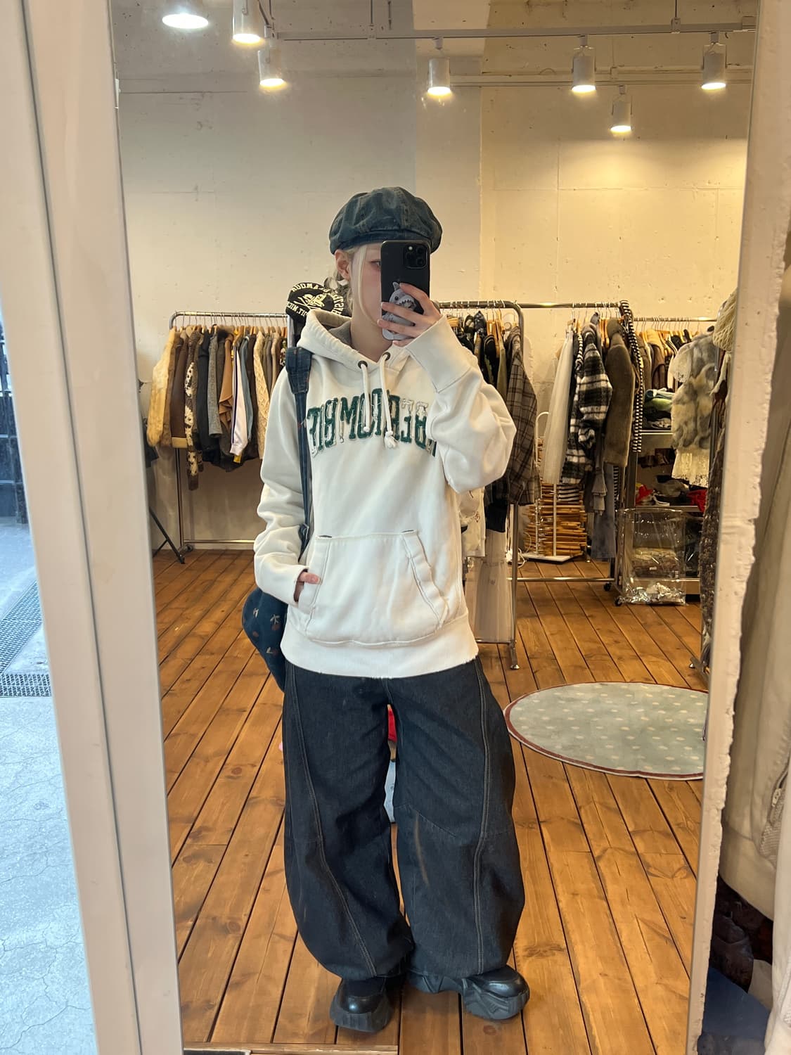 아베크롬비 화이트 로고 후드티 상품이미지3