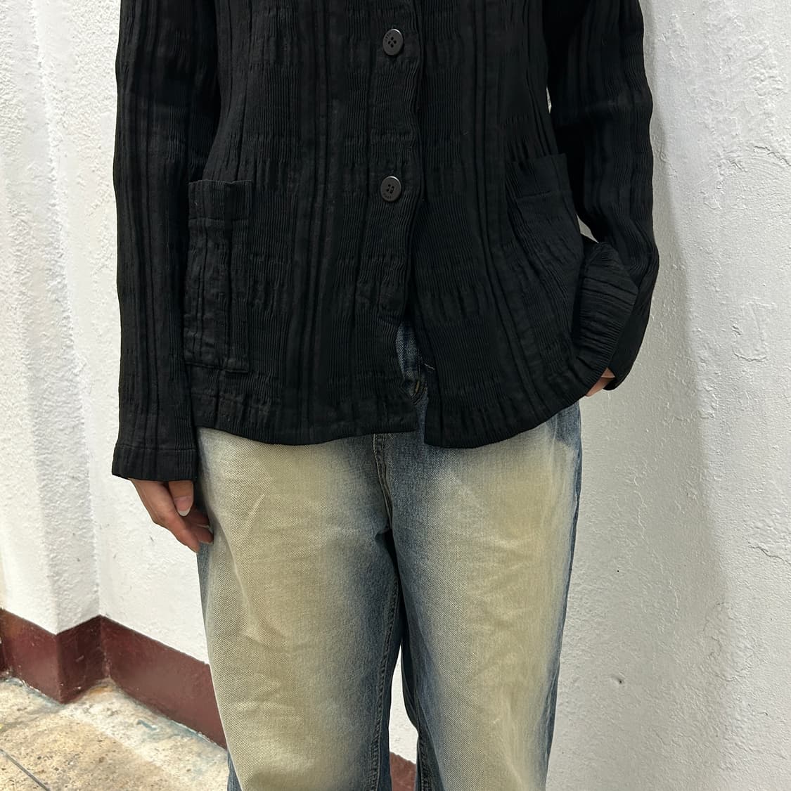 이세이 미야케 하트 플리츠 가디건  상품이미지4