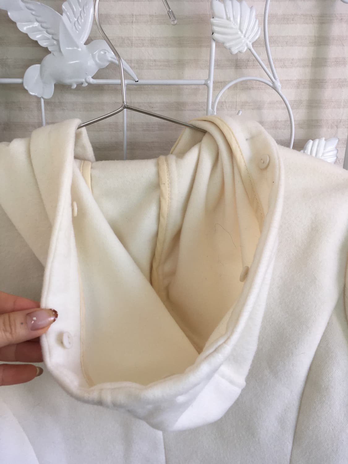 jpn vintage 후드 더플 하프코트 y2k 상품이미지9