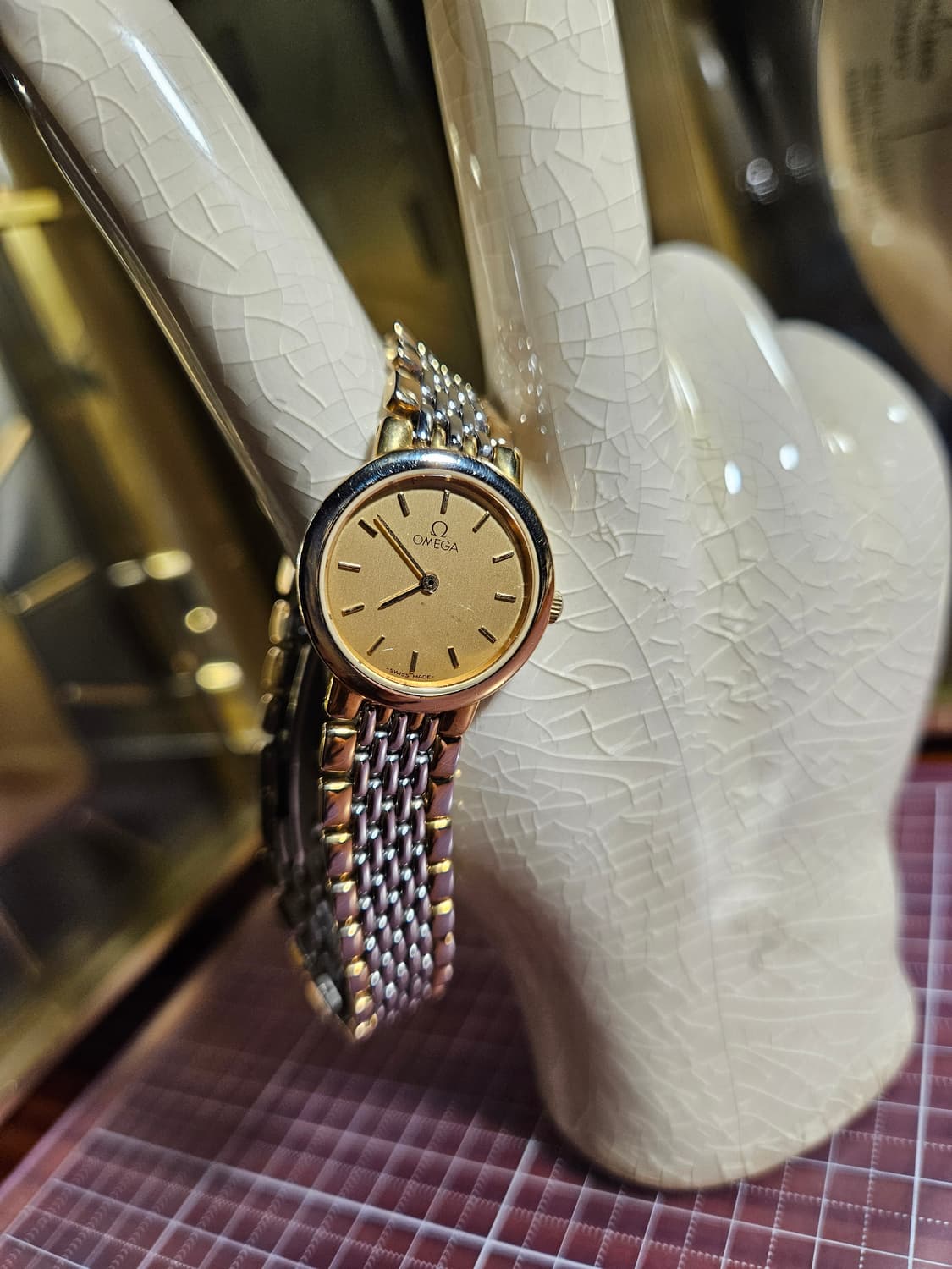 오메가 빈티지 동전시계 콤비 쿼츠 여성 시계 상품이미지1