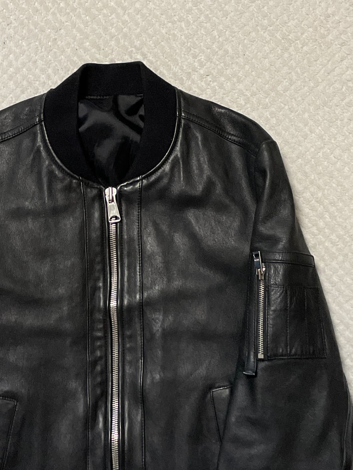 SIEG 웨스턴 무드 램스킨 양가죽 레더 블루종 자켓 상품이미지3