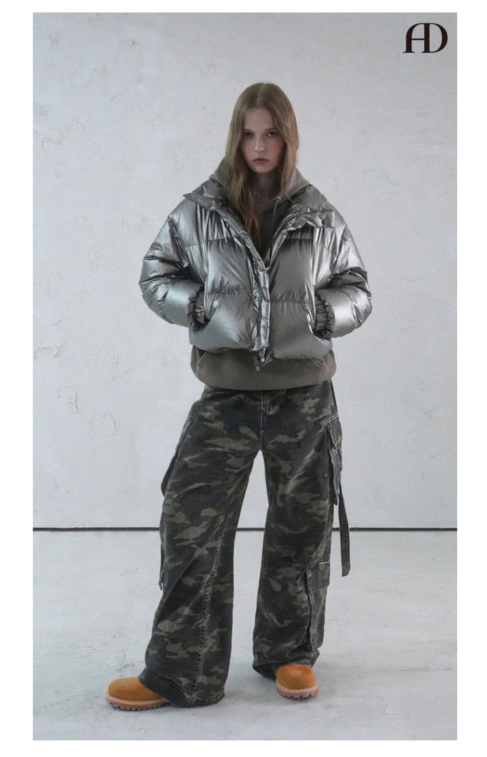 어반드레스 리본 와이드 카모 카고팬츠 L사이즈 상품이미지1