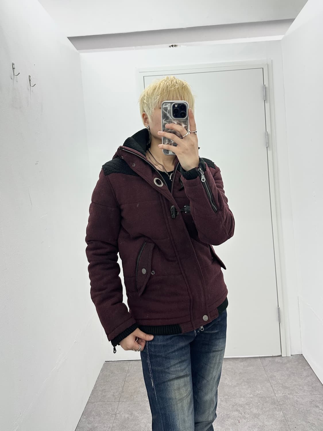 In The Attic 2way burgundy jacket  상품이미지9