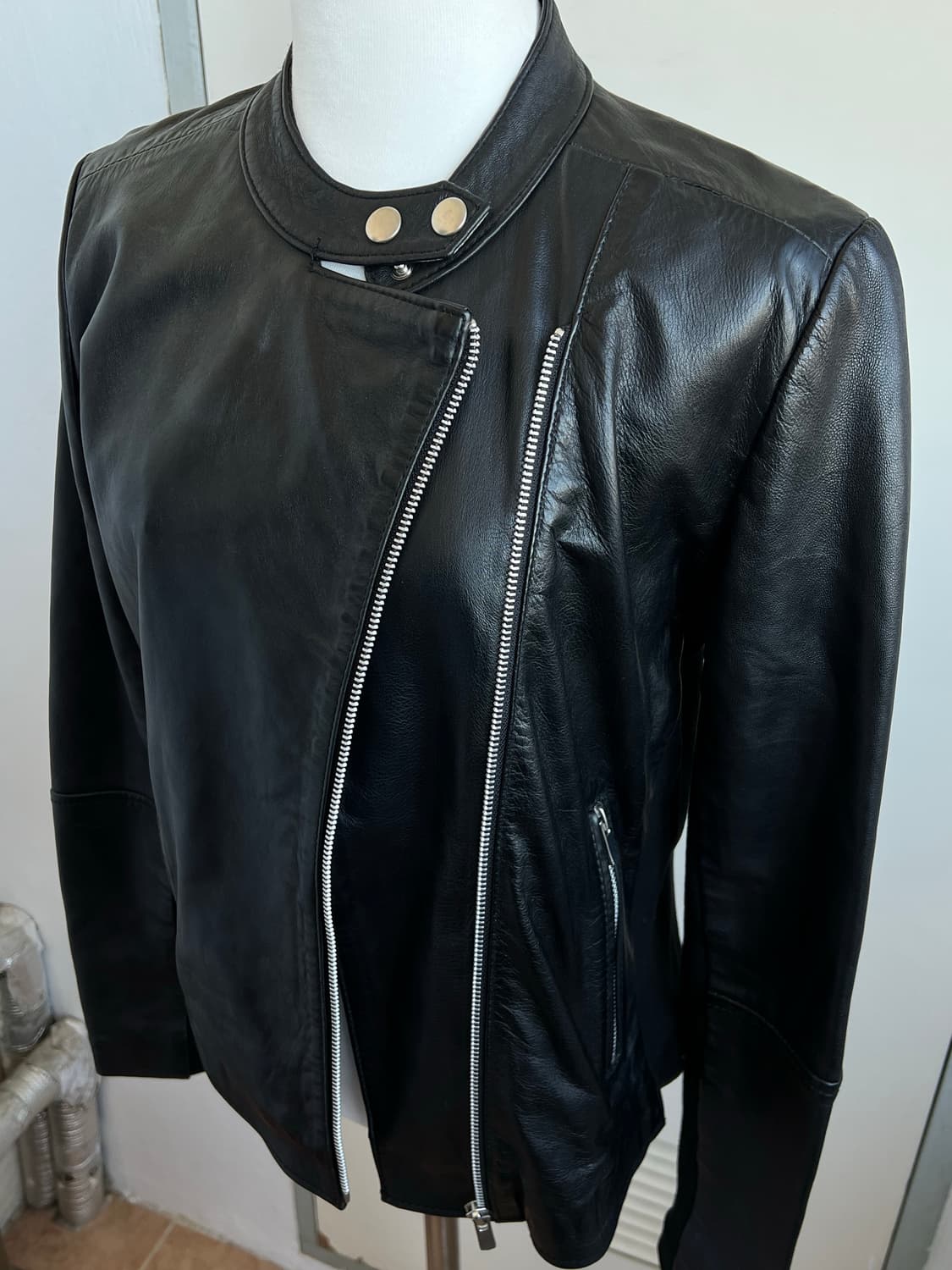Zip-up leather jacket 상품이미지4