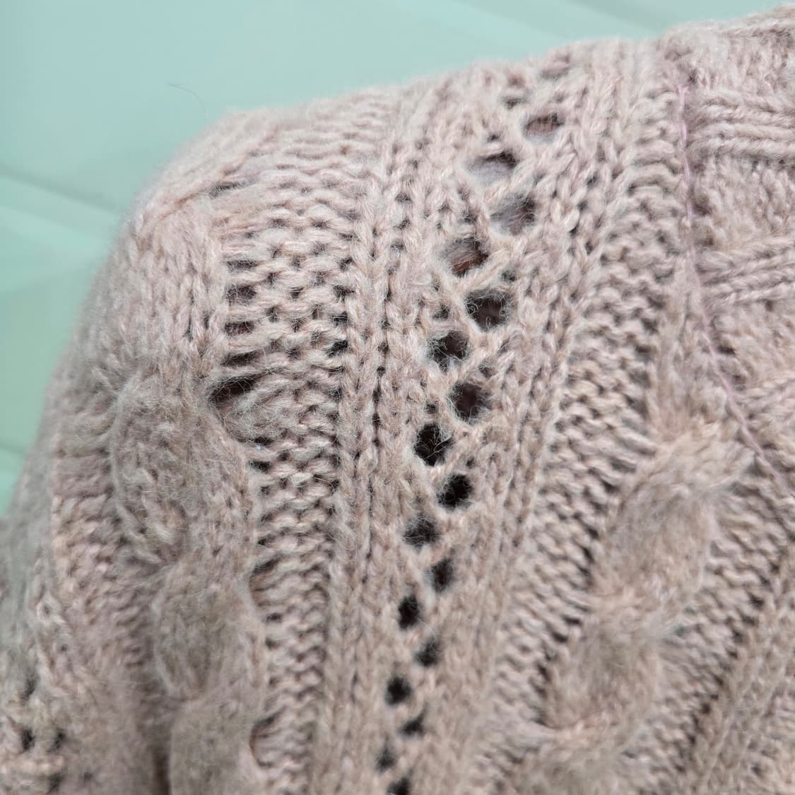 Dearest 꽈배기 니트 가디건 핑크 상품이미지7