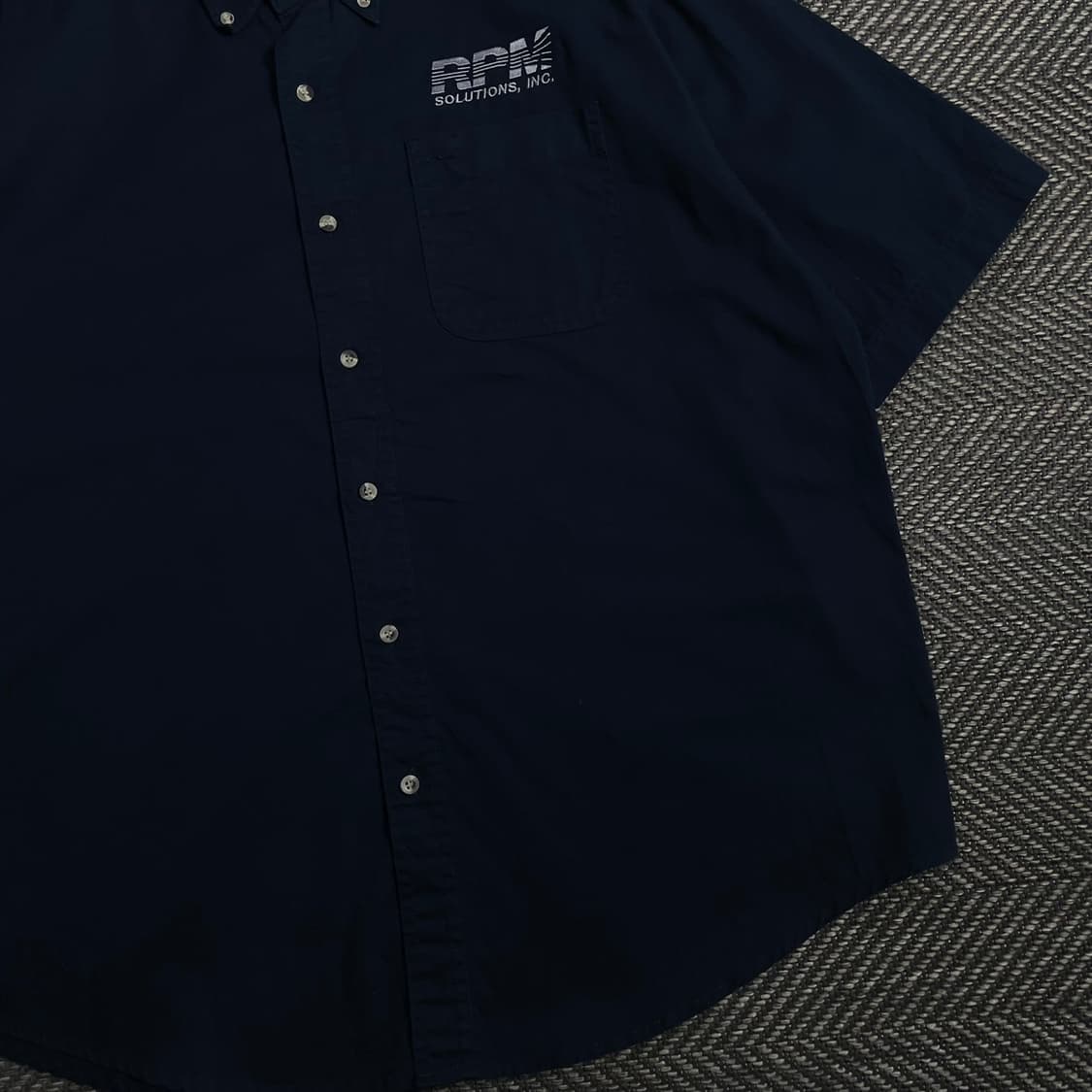 USA 오리지날 빈티지 박시핏 워크 셔츠 네이비y 4229 상품이미지2