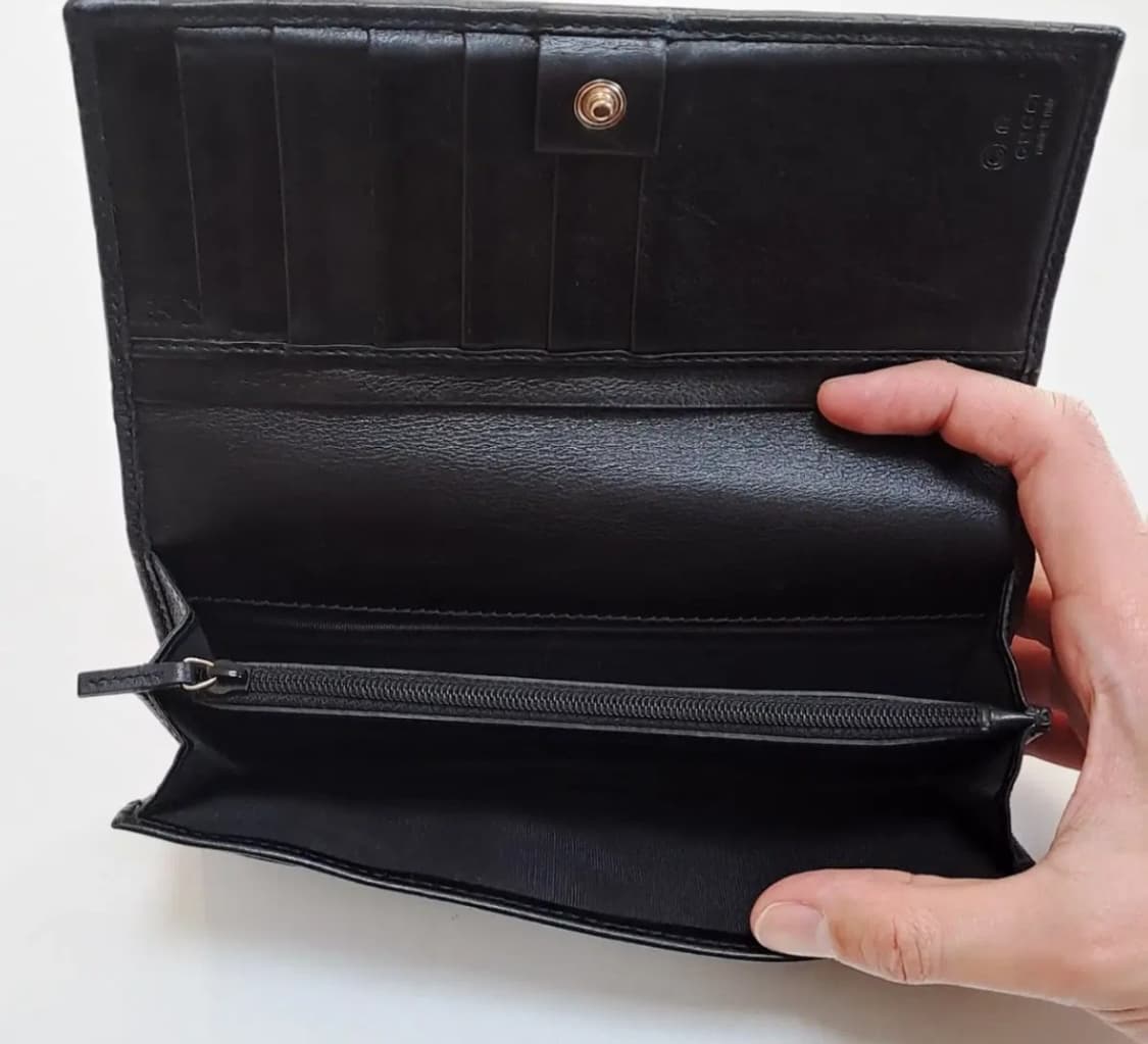 ​[정품] 구찌 클래식 시그니처 레더 장지갑
 (블랙) 상품이미지4