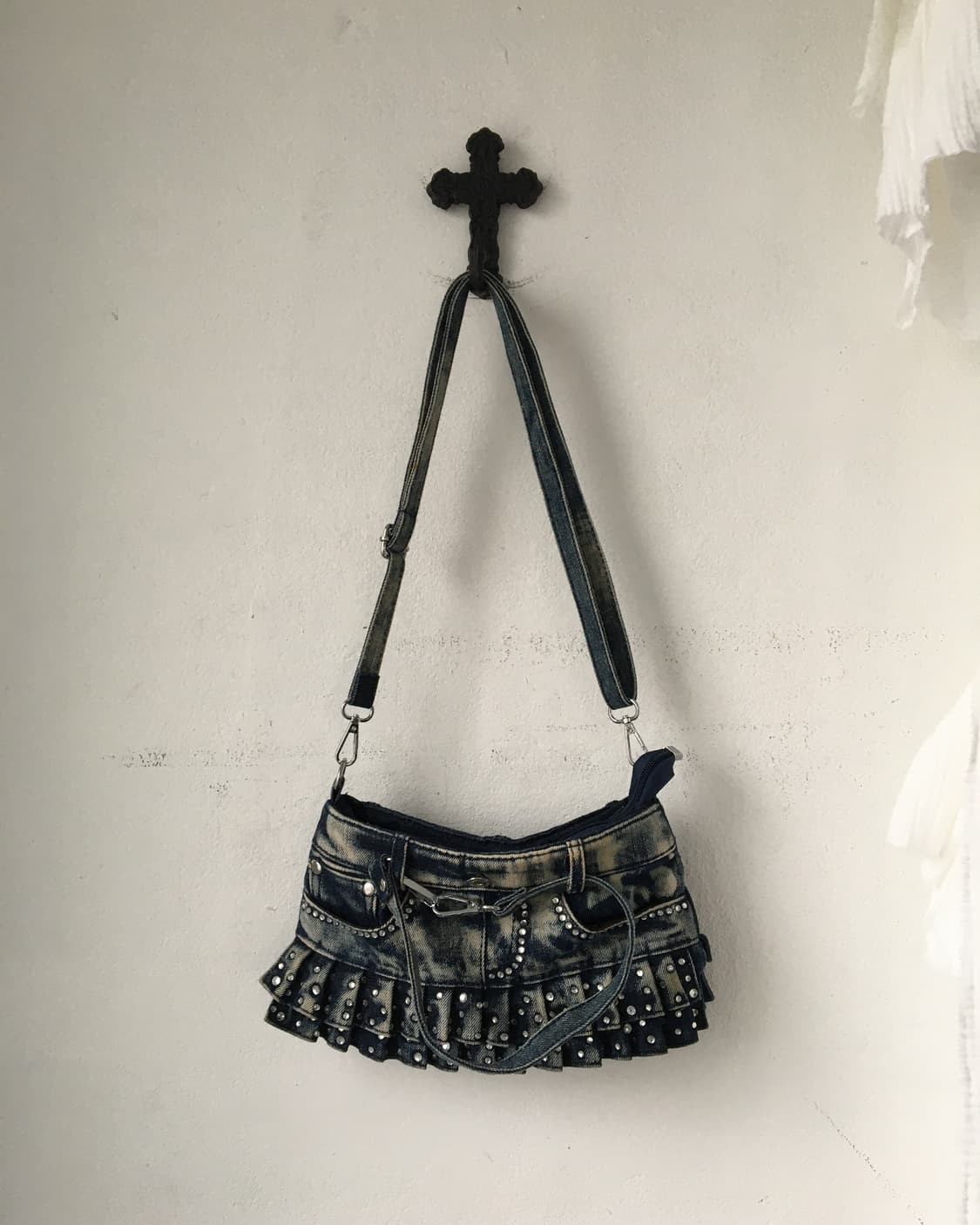  denim pleats skirt cross bag 상품이미지1