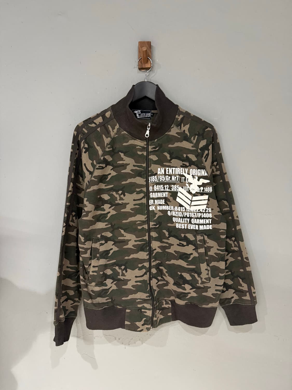 camo pattern side line printing zip-up 상품이미지5