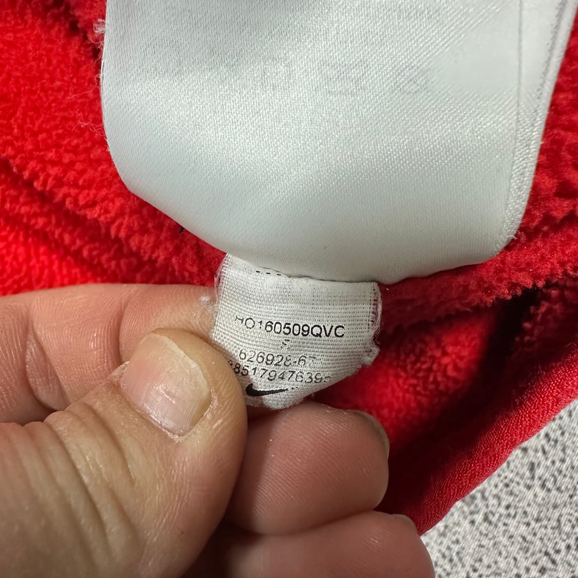 ✨ (바배) 나이키 버건디 플리스 바람막이  상품이미지5