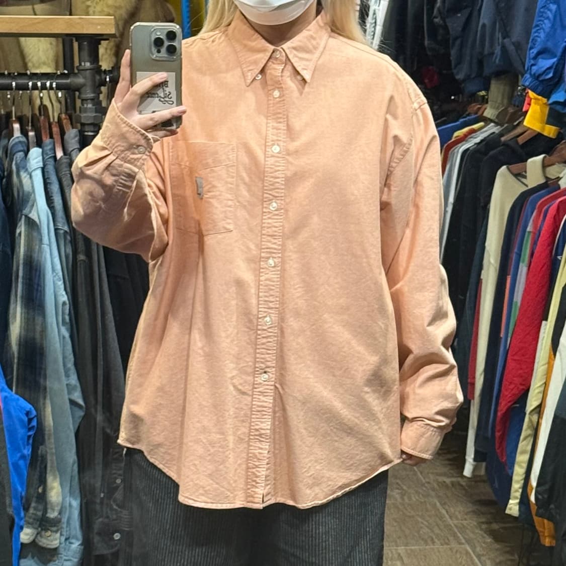 [HI] 칼하트 긴팔셔츠 오렌지 상품이미지2