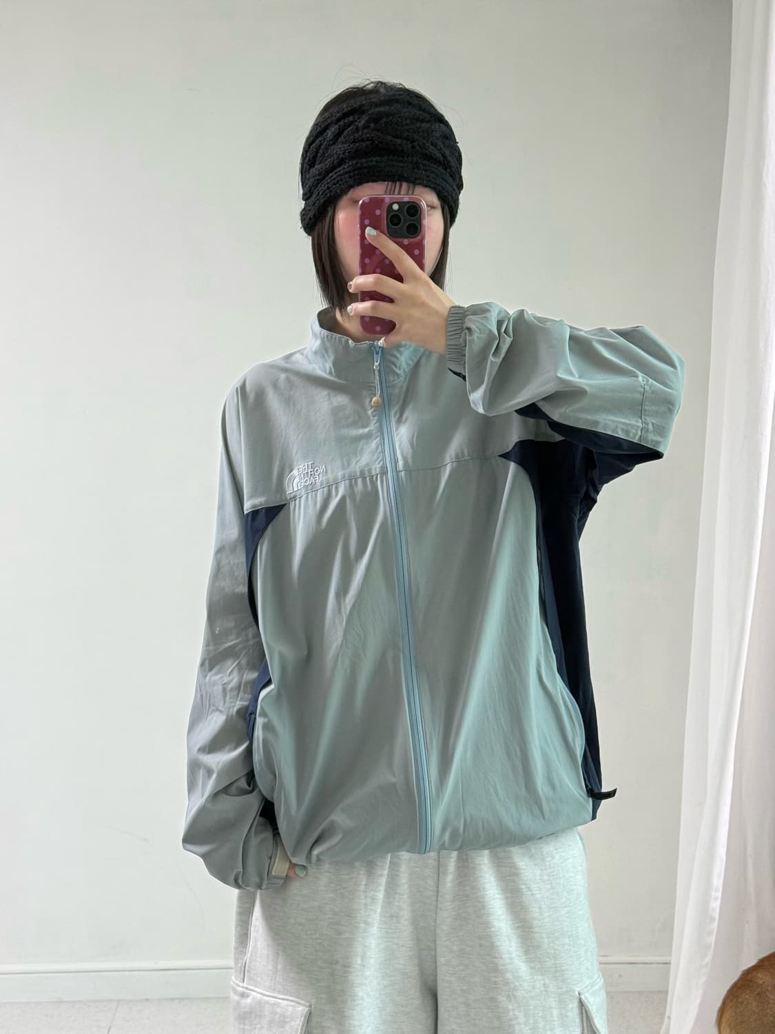 노스페이스 뮤트 블루 집업 상품이미지1